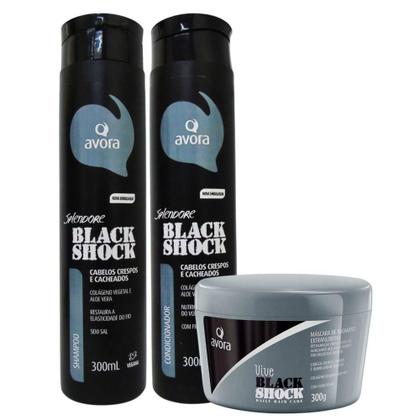 Imagem de Kit Avora Splendore Black Shock Com 3