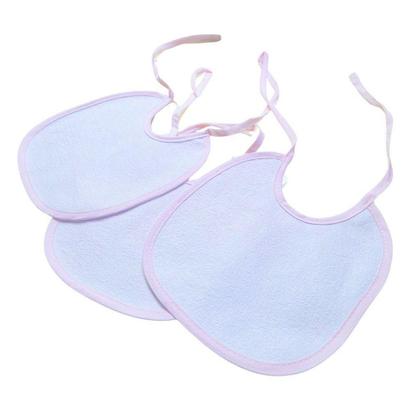 Imagem de Kit Babador Felpudo Com 3 Pçs Rosa Estampado - Papi