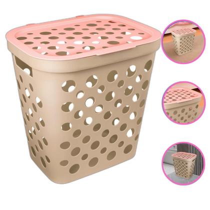 Imagem de Kit Baby Bear Bebe Infantil Menina Cesto Roupa Saboneteira Lixeira