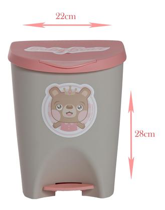 Imagem de Kit Baby Bear Bebe Infantil Menina Cesto Roupa Saboneteira Lixeira