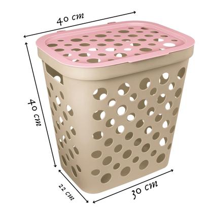 Imagem de Kit Baby Bear Bebe Infantil Menina Cesto Roupa Saboneteira Lixeira