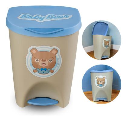 Imagem de Kit Baby Bear Bebe Infantil Menino Cesto Roupa Saboneteira Lixeira