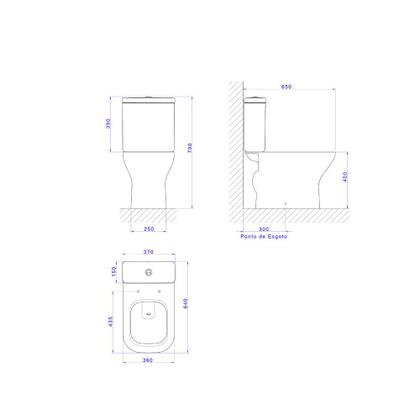 Imagem de Kit Bacia C/ Caixa Acoplada Axis Branco 3/6 Lts+ Instalacao + Assento Termofixo Slow - Deca