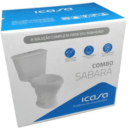 Imagem de Kit Bacia com Caixa Acoplada Sabará com Assento + Kit para Instalação Branco - CBSRA00 - ICASA