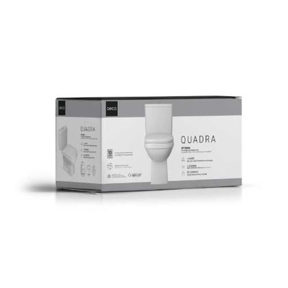 Imagem de Kit Bacia Quadra CD.01 Branco Deca 400x360x650 - Bacia Caixa Acoplada Slow Close