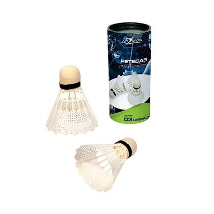 Imagem de Kit Badminton C/2 Raquetes + 3 Petecas 1 Bolsa p/ Transporte Art Sport