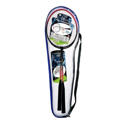 Imagem de Kit Badminton C/2 Raquetes + 3 Petecas 1 Bolsa p/ Transporte Art Sport