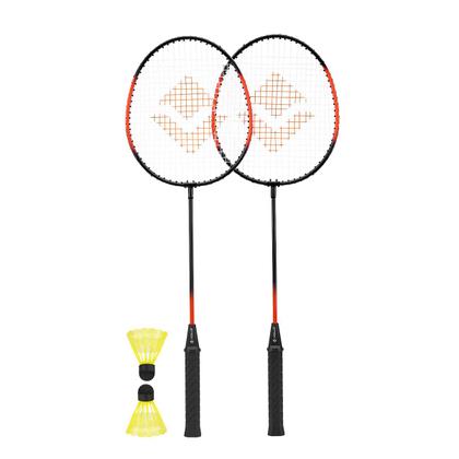 Imagem de Kit Badminton Completo 2 Raquetes 2 Petecas Nylon Diversão Vollo