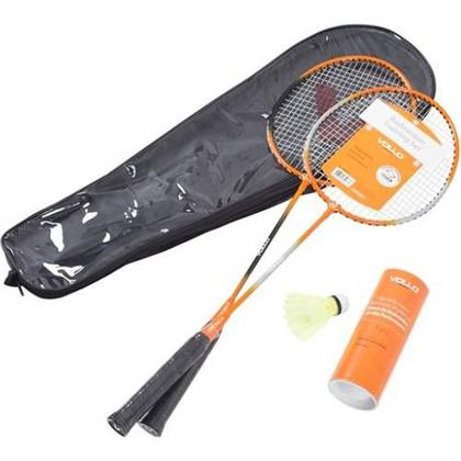 Imagem de Kit Badminton Vollo 2 Raquetes 3 Petecas Bolsa