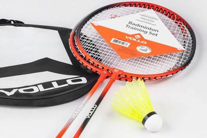 Imagem de Kit Badminton Vollo Com 2 Raquetes e 3 Petecas C/ Bolsinha - Ref VB002