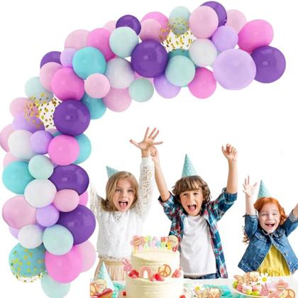 Imagem de Kit Balão Bexiga Casa Mágica Decoração de Aniversário Baloes Bexigas de Festa Gabby Arco Organico Desconstruído