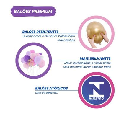 Imagem de Kit Balão Bexiga Casa Mágica Decoração de Aniversário Baloes Bexigas de Festa Gabby Arco Organico Desconstruído