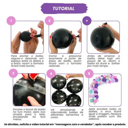 Imagem de Kit Balão Bexiga Casa Mágica Decoração de Aniversário Baloes Bexigas de Festa Gabby Arco Organico Desconstruído