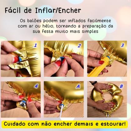 Imagem de Kit Balão Metalizado Redondo Pokémon 45cm + 4 Estrelas 25cm Vermelho Preto Festa Infantil Tema Desenho Pikachu