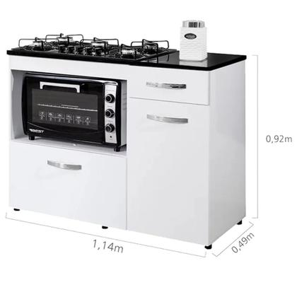 Imagem de Kit Balcão Com Forno 48 Litros 110v e Fogão Cooktop 5 Bocas