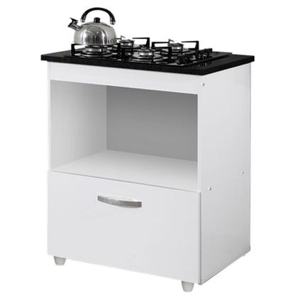 Imagem de Kit Balcão Cooktop 1 Porta BR C/Fogão Cooktop 5 Bocas