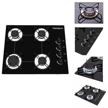 Imagem de Kit Balcão Cooktop Chamalux 1 Porta com Fogão Cooktop 4 Bocas