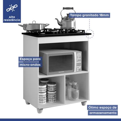 Imagem de Kit Balcão Cooktop Itatiaia com 1 Porta e Fogão Cooktop 4 Bocas