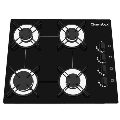 Imagem de Kit balcão cooktop turim com fogão cooktop 4 bocas chamalux bivolt