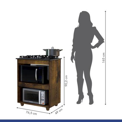 Imagem de Kit balcão cooktop turim com fogão cooktop 4 bocas chamalux bivolt