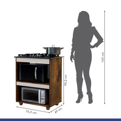 Imagem de Kit Balcão Cooktop Turim com Fogão Cooktop 5 Bocas Chamalux