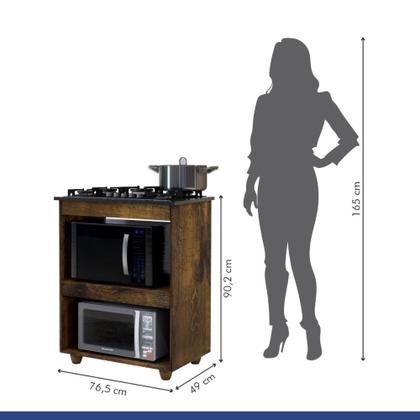 Imagem de Kit Balcão Cooktop Turim com Fogão Cooktop 5 Bocas