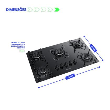 Imagem de Kit Balcão Itatiaia Tarsila Branco e Cooktop Itatiaia 5 bocas