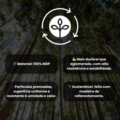 Imagem de Kit Balcão para Pia com Armário Aéreo 120cm Menu Móveis