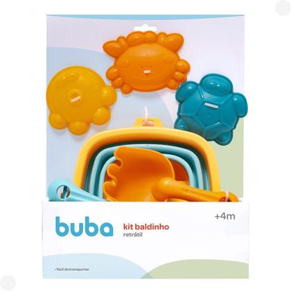 Imagem de Kit Baldinho Retrátil Para Praia com 6 Acessórios 18788 - Buba