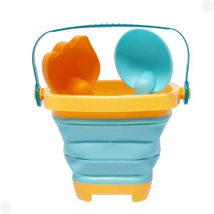 Imagem de Kit Baldinho Retrátil Para Praia com 6 Acessórios 18788 - Buba
