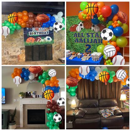Imagem de Kit Balloon Arch Garland Jobkoo Sports 115 unidades de balão de látex