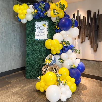 Imagem de Kit Balloon Arch Garland Paeyeq azul royal amarelo 129 unidades