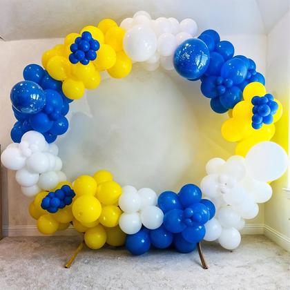Imagem de Kit Balloon Arch Garland Paeyeq azul royal amarelo 129 unidades