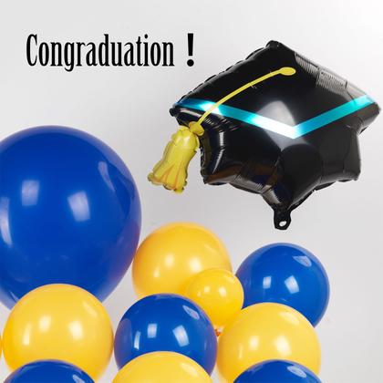 Imagem de Kit Balloon Garland Arch Kozee azul royal e amarelo, mais de 150 unidades