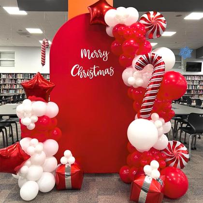 Imagem de Kit Balloon Garland Arch YAOWKY vermelho e branco 124 unidades