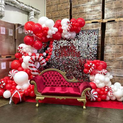 Imagem de Kit Balloon Garland Arch YAOWKY vermelho e branco 124 unidades