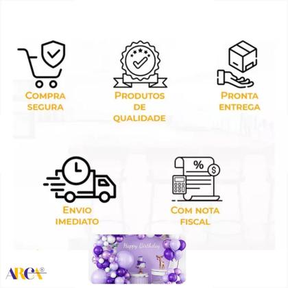 Imagem de Kit Baloes Arco Desconstruido Bexiga Roxo Lilás Buble + Fita