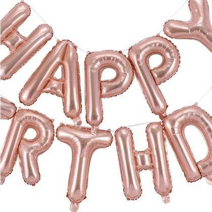 Imagem de Kit Balões Festa Aniversário Cortina Toalha Metalizada Bexigas Rose Gold