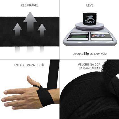 Imagem de Kit Bandagem Elástica 5m + Protetor Bucal Profissional Muvin