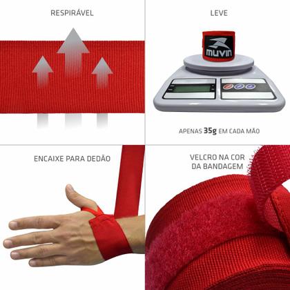 Imagem de Kit Bandagem Elástica 5m + Protetor Bucal Profissional Muvin