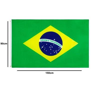 Imagem de Kit Bandeira Do Brasil + Bandeira De Israel 1,50 X 0,90 Mts - EB