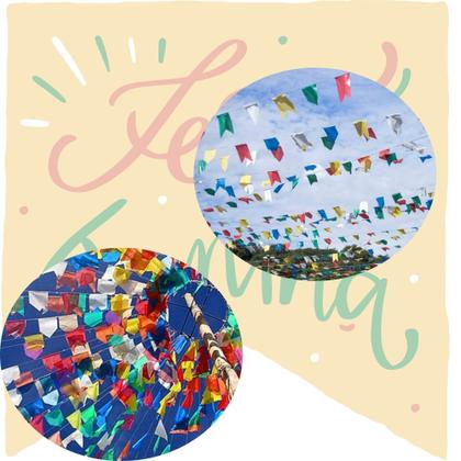 Imagem de Kit Bandeirao Plastico C/ 20 Metros Festa Junina Decoraçao