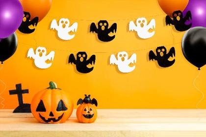 Imagem de Kit Bandeirinha Halloween Fantasma Brancopreto 10 Pacotes 5