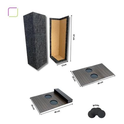 Imagem de Kit Bandejas De Sofa E Arranhador Gatos Para Braço Sofá Cor Marrom Tabaco
