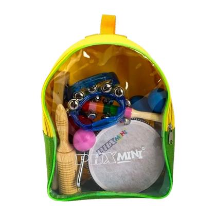Imagem de Kit Bandinha Infantil 10 Instrumentos De Percussão Com Mochila PHX TZ10