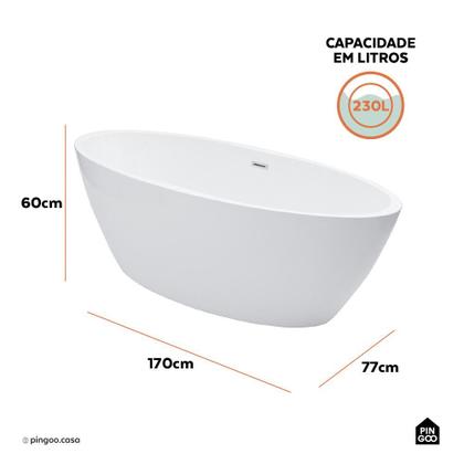 Imagem de Kit Banheira de Imersao Rubi e Misturador de Piso Monocomando Preto Pingoo.casa