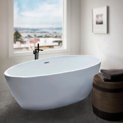 Imagem de Kit Banheira de Imersao Rubi e Misturador de Piso Monocomando Preto Pingoo.casa