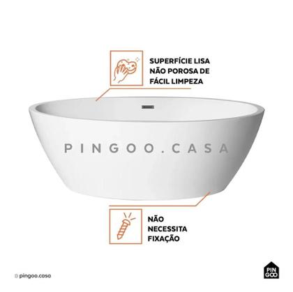 Imagem de Kit Banheira de Imersao Rubi e Misturador de Piso Monocomando Preto Pingoo.casa