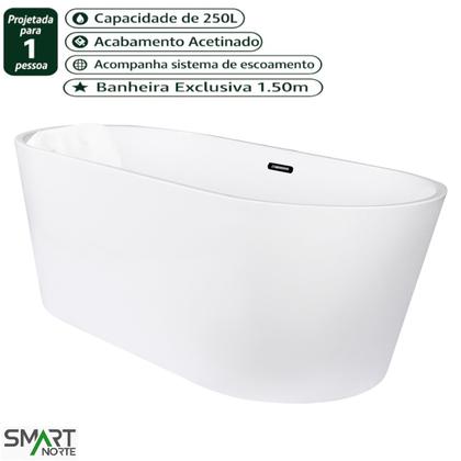 Imagem de Kit Banheira Freestanding Venezza 1.50m com Misturador Preto