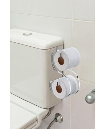 Imagem de Kit Banheiro 2 Peças Toalheiro Bancada Porta Papel Higiênico Duplo Acoplado Cromado - Future